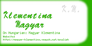 klementina magyar business card